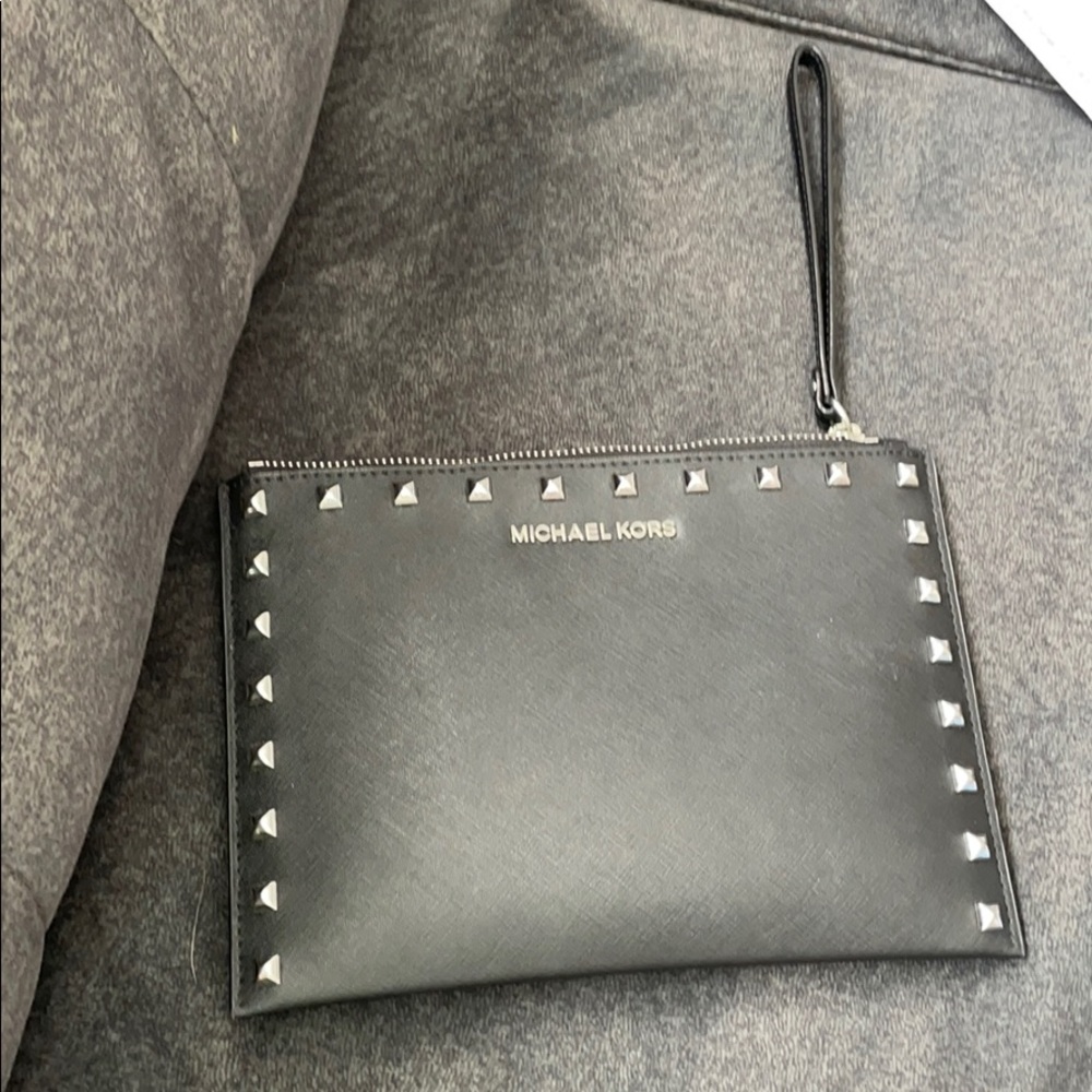 Michael Kors studded clutch